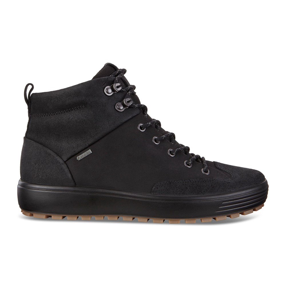 Botas Hombre - ECCO Soft 7 Tred Gtx Altos - Negros - ITG180425